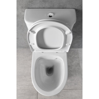 DARIO RIMLESS WC kombi mísa s nádržkou, spodní/zadní odpad, bílá 201.431.4