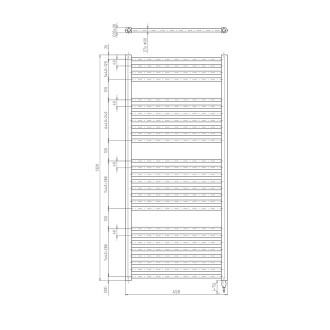DIRECT-E elektrické otopné těleso rovné 450x1320 mm, 400 W, černá ILE34TB