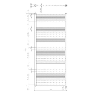 DIRECT-E elektrické otopné těleso rovné 600x1320 mm, 600 W, černá ILE36TB