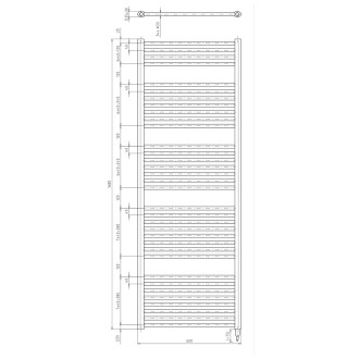 DIRECT-E elektrické otopné těleso rovné 600x1680 mm, 800 W, černá ILE66TB
