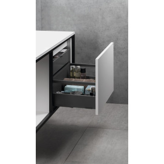 Koupelnový set SKARA 100, černá mat / bílá mat KSET-028 KSET-028