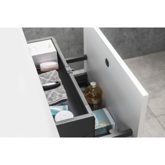 Koupelnový set SKARA 100, černá mat / bílá mat KSET-028 KSET-028