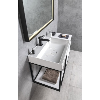 Koupelnový set SKARA 100, černá mat / bílá mat KSET-028 KSET-028