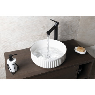 ION keramické umyvadlo na desku, průměr 36cm, bílá 10NF66036