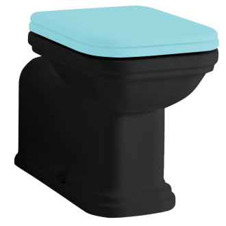 WALDORF WC mísa stojící, 37x65cm, spodní/zadní odpad, černá mat 411631