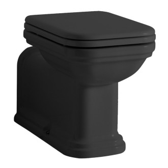 WALDORF WC mísa stojící, 37x65cm, spodní/zadní odpad, černá mat 411631