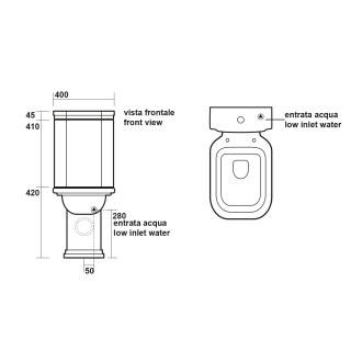 WALDORF nádržka k WC kombi, černá mat 418131