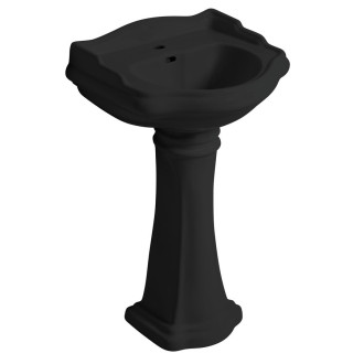 RETRO universální keramický sloup k umyvadlům 56,69,73cm, černá mat 107031