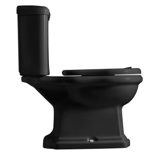 RETRO WC kombi mísa 38,5x72cm, spodní odpad, černá mat 101231