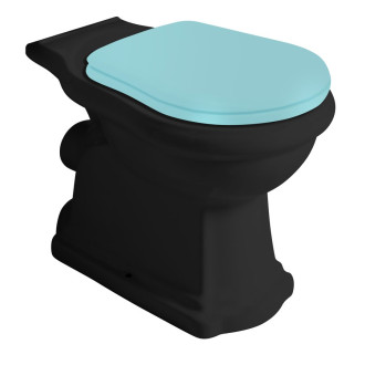 RETRO WC kombi mísa 38,5x72cm, zadní odpad, černá mat 101331