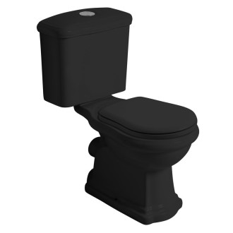 RETRO WC kombi mísa 38,5x72cm, zadní odpad, černá mat 101331