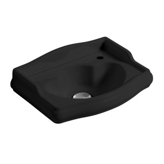 RETRO keramické umývátko 41x30cm, otvor pro baterii vpravo, černá mat 103331DX
