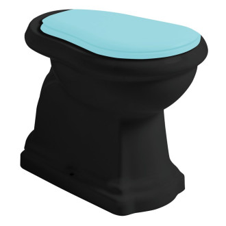 RETRO WC mísa stojící, 38,5x59cm, zadní odpad, černá mat 101131