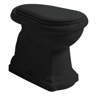 RETRO WC mísa stojící, 38,5x59cm, zadní odpad, černá mat 101131