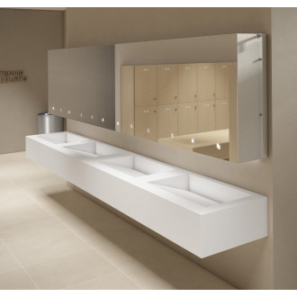 ESSENTIA zrcadlová skříňka 1000 mm s dávkovačem mýdla a zásobníkem na ručníky MUM000126