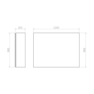 ESSENTIA zrcadlová skříňka 1200 mm s dávkovači mýdla a zásobníky na ručníky MUM000127
