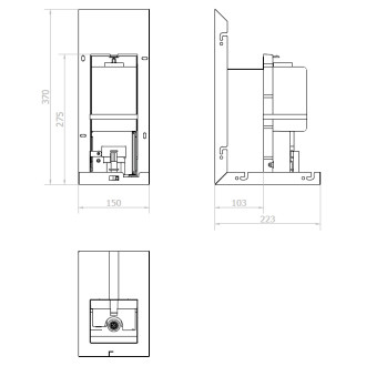 BASIC zrcadlová skříňka 700 mm s dávkovačem mýdla a senzorovým osoušečem rukou MUM000119