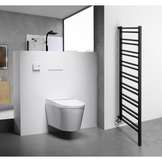 METRO SPACE otopné těleso 550x1430 mm, do prostoru, černá mat IR438B
