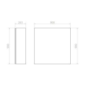 BASIC zrcadlová skříňka 900 mm s automatickým dávkovačem  a senzorovým osoušečem MUM000121