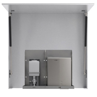 BASIC zrcadlová skříňka 900 mm s automatickým dávkovačem  a senzorovým osoušečem MUM000121