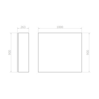 BASIC zrcadlová skříňka 1000 mm s automatickým dávkovačem a senzorovým osoušečem MUM000122