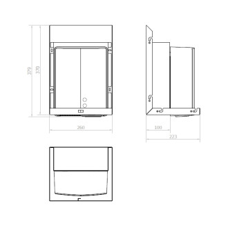 BASIC zrcadlová skříňka 1000 mm s automatickým dávkovačem a senzorovým osoušečem MUM000122