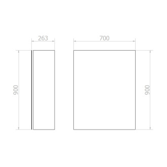 VELOX zrcadlová skříňka 700 mm se senzorovým dávkovačem, baterií a osoušečem MUM000113