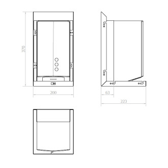 VELOX zrcadlová skříňka 700 mm se senzorovým dávkovačem, baterií a osoušečem MUM000113
