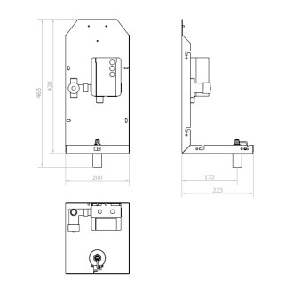VELOX zrcadlová skříňka 900 mm s dávkovačem, vodovodní baterií a osoušečem  MUM000115