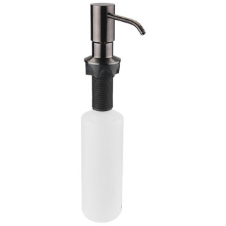 Zápustný dávkovač mýdla, kulatý, gun metal SP023GM