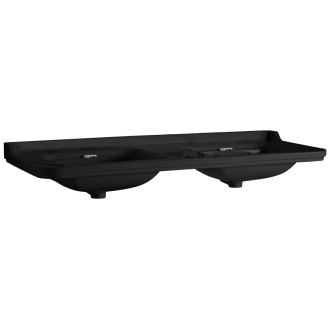 WALDORF keramické dvojumyvadlo 150x55cm, černá mat 4143K7
