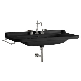 WALDORF keramické umyvadlo 120x55cm, černá mat 4144K7