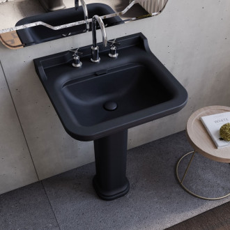 WALDORF keramické umyvadlo 60x55cm, černá mat 4140K7