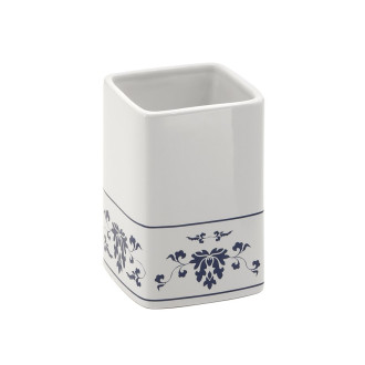 CIXI sklenka na postavení, porcelán, bílá/modrá CX9889
