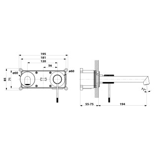 Koupelnový set VIERA 120, dub alabama / bílá mat KSET-037 KSET-037