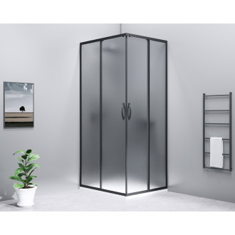 SIGMA SIMPLY BLACK obdélníkový sprchový kout 1000x900, L/P ,rohový, sklo Brick GS2410B-03