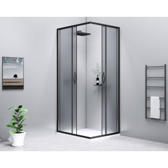 SIGMA SIMPLY BLACK obdélníkový sprchový kout 1000x900, L/P ,rohový, sklo Brick GS2410B-03