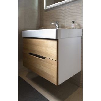Koupelnový set MEDIENA 80, bílá mat/dub natural KSET-045 KSET-045