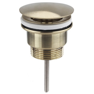 Umyvadlová výpust 5/4“, neuzavíratelná, velká zátka, 10-55mm, zlato mat 542.742.5GB