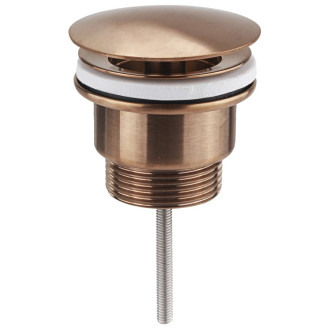 Umyvadlová výpust 5/4“, neuzavíratelná, velká zátka, 10-55mm, měď mat 542.742.5PG