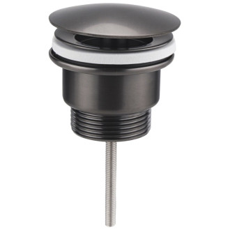 Umyvadlová výpust 5/4", neuzavíratelná, velká zátka, 10-55mm, gun metal 542.742.5GM