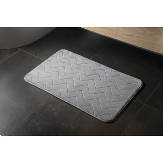 MOUSSE koupelnová předložka, 50x80cm, 100% polyester, protiskluz, šedá 96MS508008