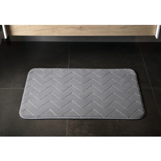 MOUSSE koupelnová předložka, 50x80cm, 100% polyester, protiskluz, šedá 96MS508008