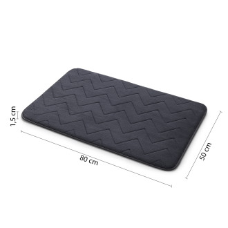 MOUSSE koupelnová předložka, 50x80cm, 100% polyester, protiskluz, antracit 96MS508085