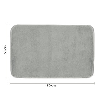 FUZZY koupelnová předložka, 50x80cm, 100% polyester, protiskluz, šedá 96FY508008