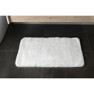 FUZZY koupelnová předložka, 50x80cm, 100% polyester, protiskluz, bílá 96FY508002