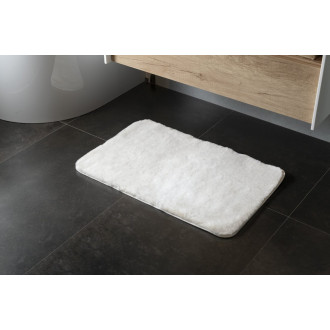 FUZZY koupelnová předložka, 50x80cm, 100% polyester, protiskluz, bílá 96FY508002