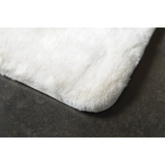 FUZZY koupelnová předložka, 50x80cm, 100% polyester, protiskluz, bílá 96FY508002