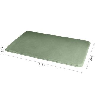 FUZZY koupelnová předložka, 50x80cm, 100% polyester, protiskluz, zelená 96FY508007