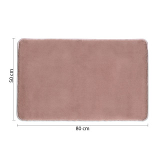 FUZZY koupelnová předložka, 50x80cm, 100% polyester, protiskluz, růžová 96FY508010